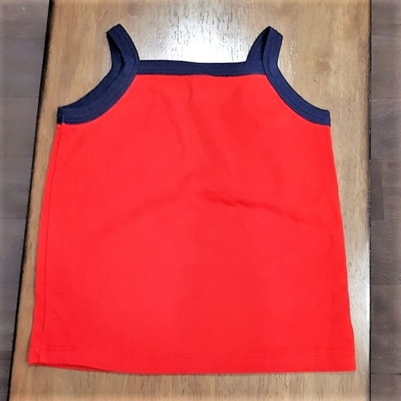 Red and Blue Tank Top with Sequin Stars - Picture 2 of 2